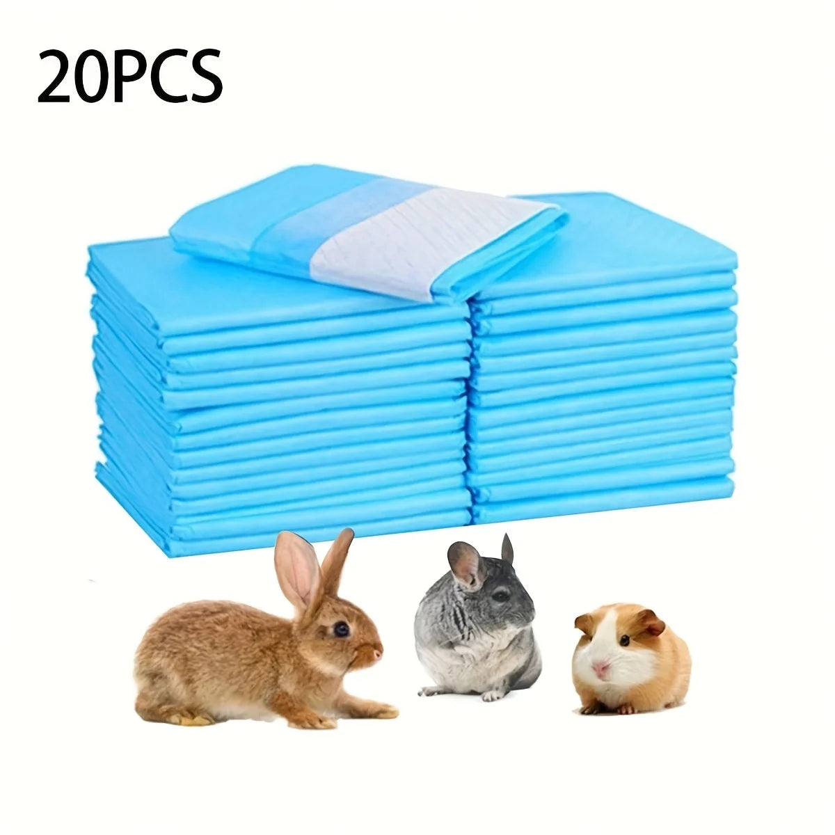 A Pet Pee Pad for Small Pets Like Rabbits, Hamsters, and Guinea Pigs, Disposable Absorbent Deodorizing Thickened Pad