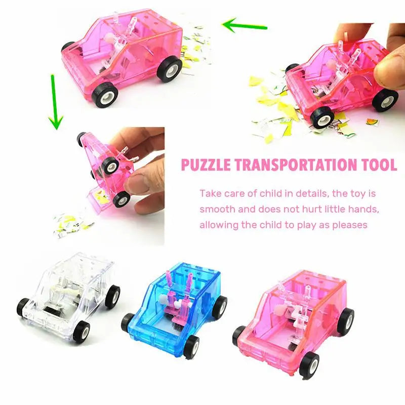 Cute Mini Car Table Dust Cleaning Trolley Keyboard Desktop Dust Cleaner Confetti Pencil Eraser Dust cleaner Desk Set Kids Toys