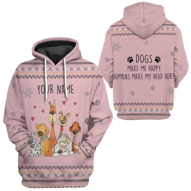 Rottweiler/Shetland Sheepdog/Vizsla 3D Printed Hoodie Women For Men Pullovers Street Tracksuit Love Dog Gift