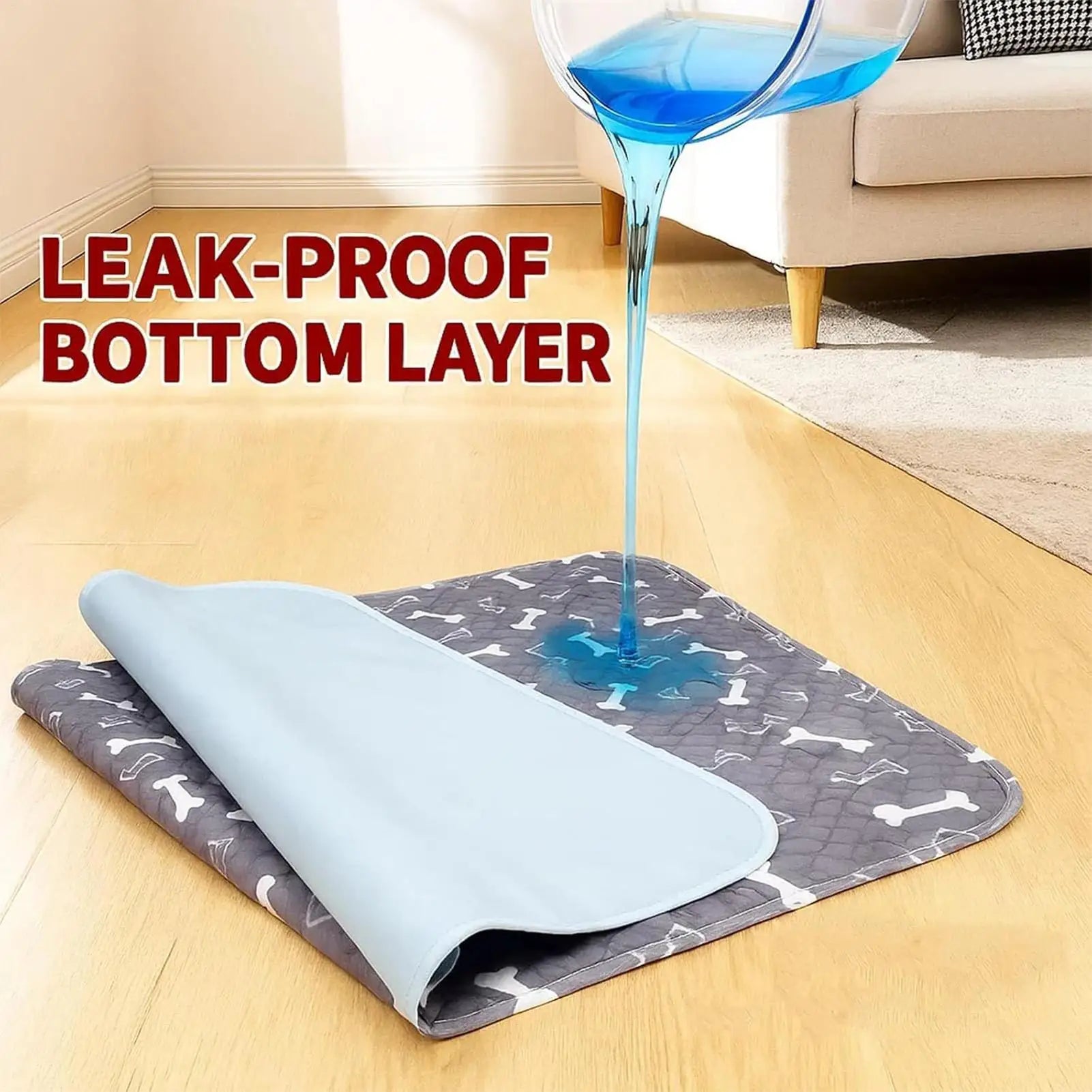 Dog Pee Pads Fast Absorbent Pet Training Mat Reusable Washable Absorbent Pee Pads For Home Potty Playpen Crate Litter pad