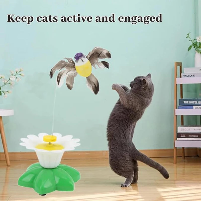 Funny Flying Bird Cat Toy Flying Bird Cat Toys for Indoor Cats with A Fastening Tape 360 Degree Rotatable for All Breeds Cat