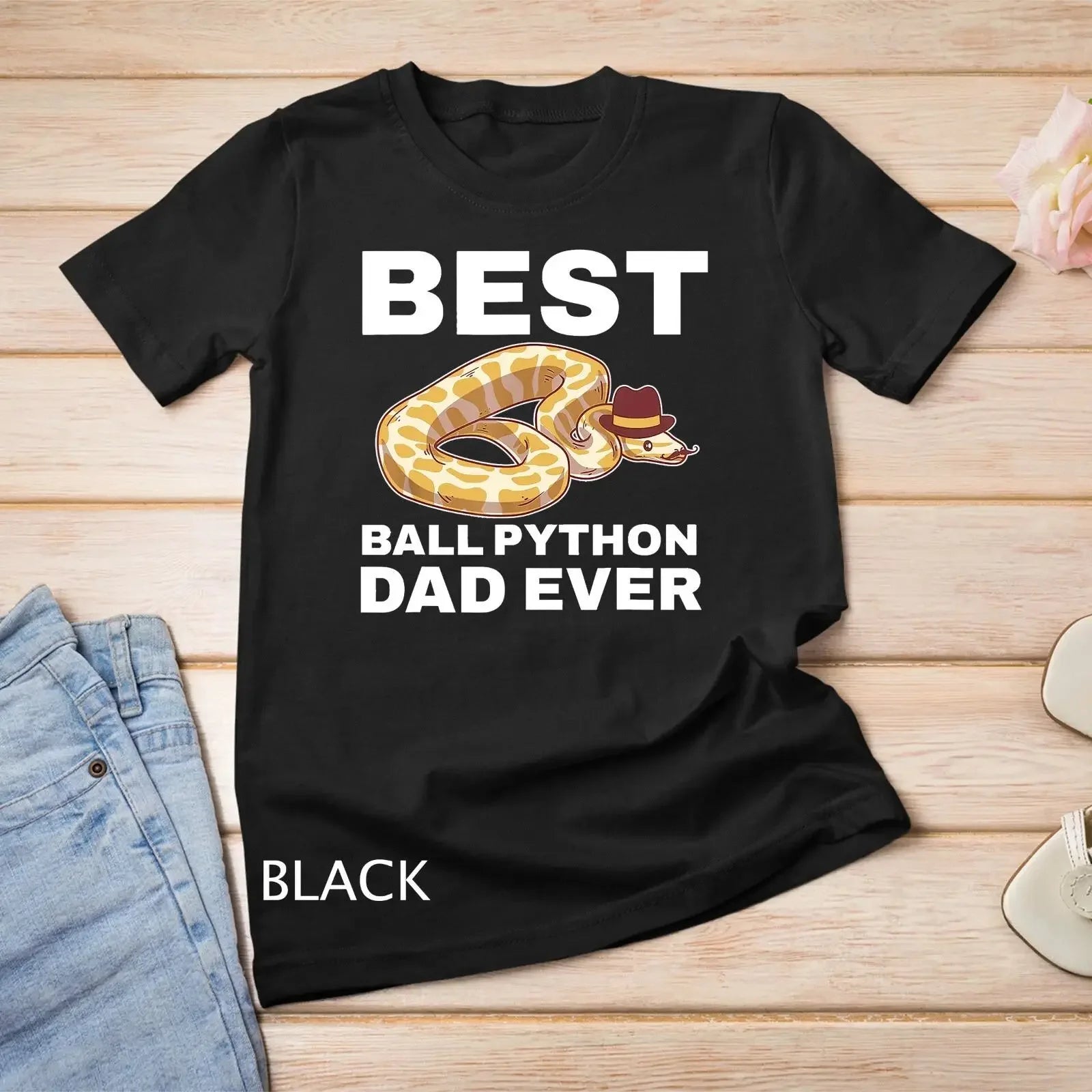 Ball Python Papa Bart Schnurrbart Haustier Schlange T Shirt  vintage Washed streetwear Stretched Stylish designer clothes