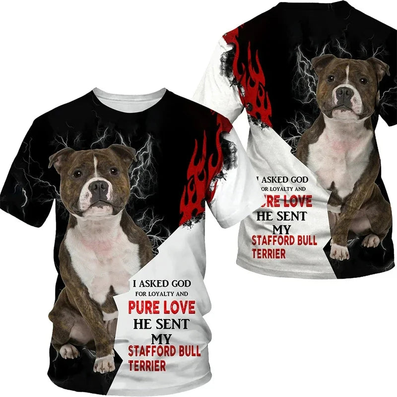 3D Printed Rottweiler Dog T Shirt Men Pet Doggy Pattern T-Shirts Summer Loose Women Kids Tee Shirts Gym Tracksuit Sportwear Tops
