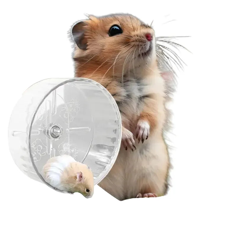 Silent Transparent Hamster Wheel - 7.1" Acrylic Exercise Wheel