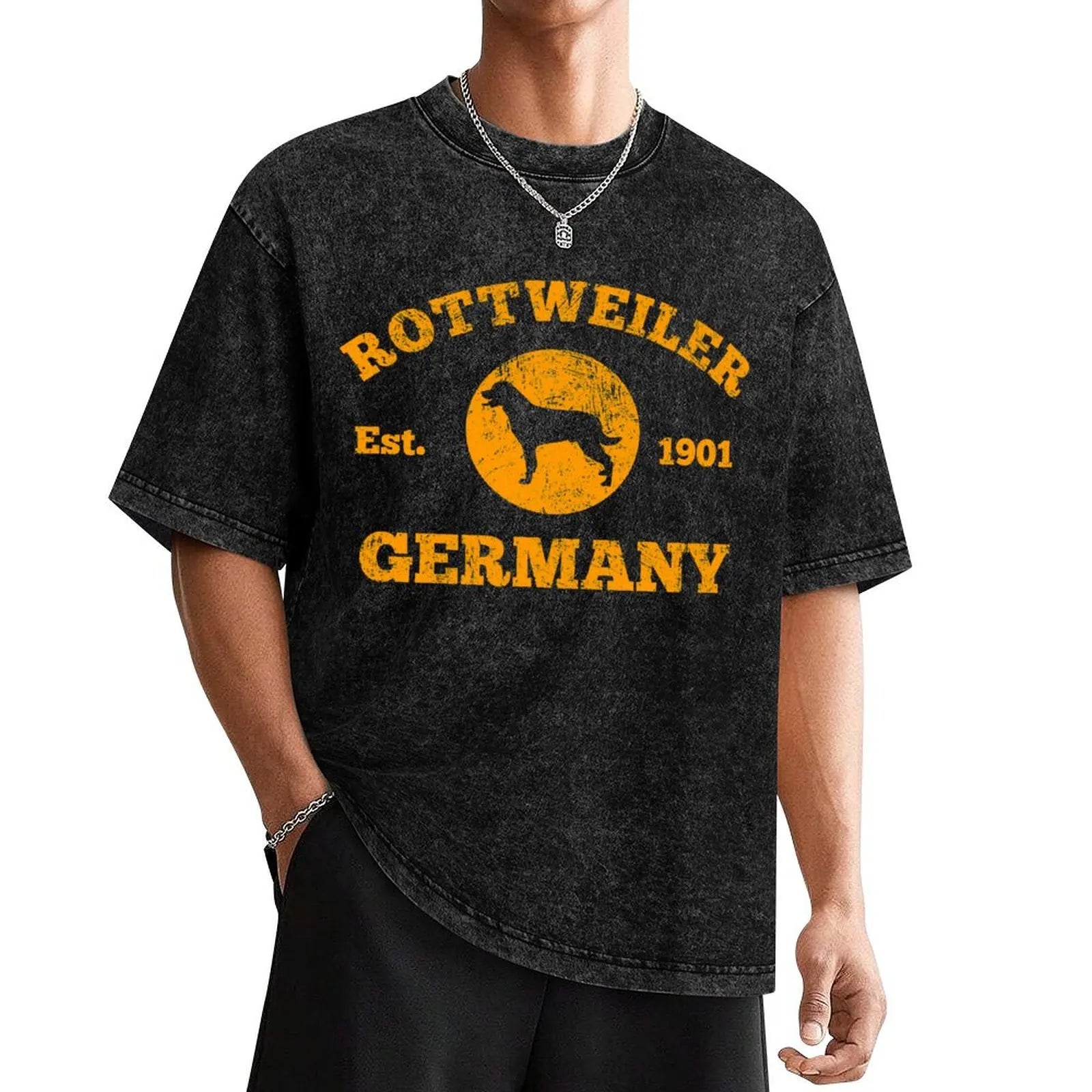 RottWeiler Dog Est. 1901 in Germany T-Shirt Quick Dry Sports Short Sleeve Tee