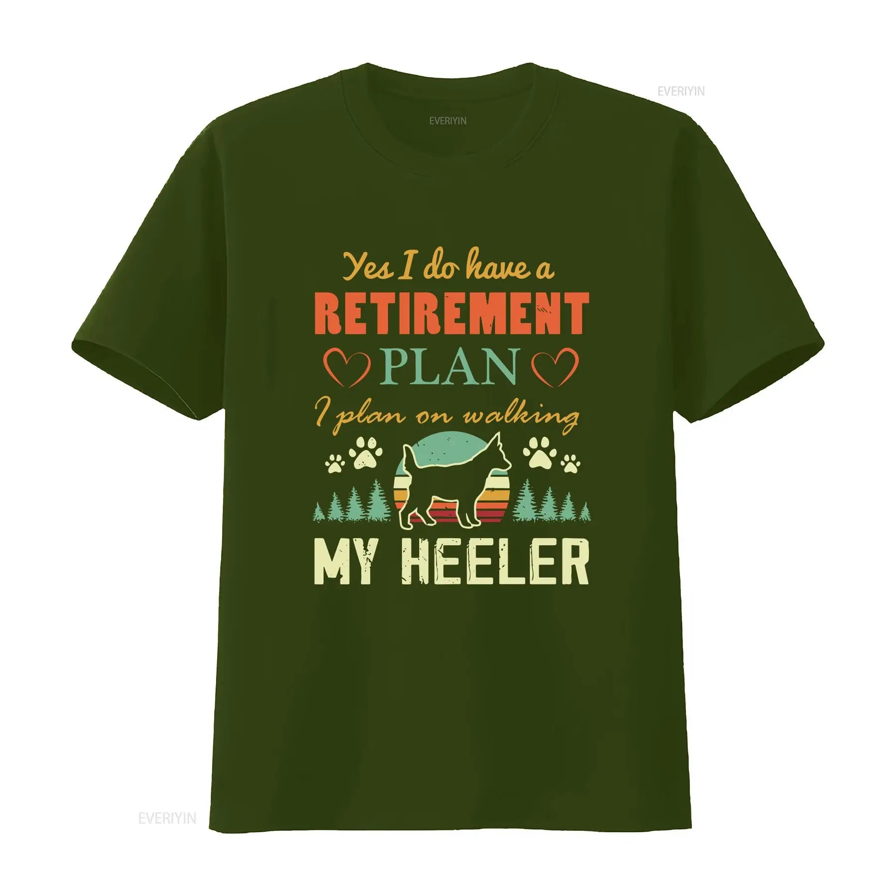 Retired T Shirt Blue Heeler Australian Cattle Dog Retiring RetiremenT Red Mom Cute  vintage Washed Comfortable Stretched homme