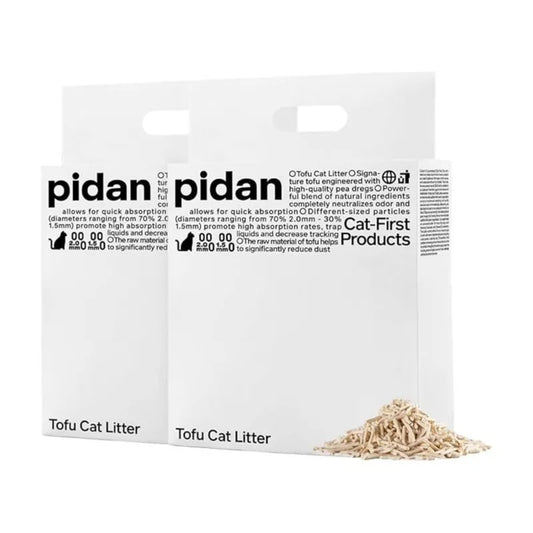 pidan Tofu Cat Litter Clumping,Flushable,Ultra Absorbent and Fast Drying, 100% Natural Ingredients Litter,Solubility in Water,Re