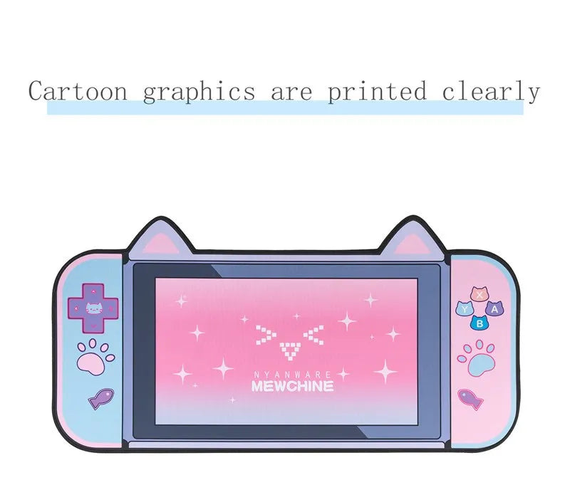 Big Mouse Pad Cute Cat Ears Desk Pad Thicken Computer Games Non-slip Pink Girl Cartoon Super Cute For Girl Game Boy 80CM*40CM