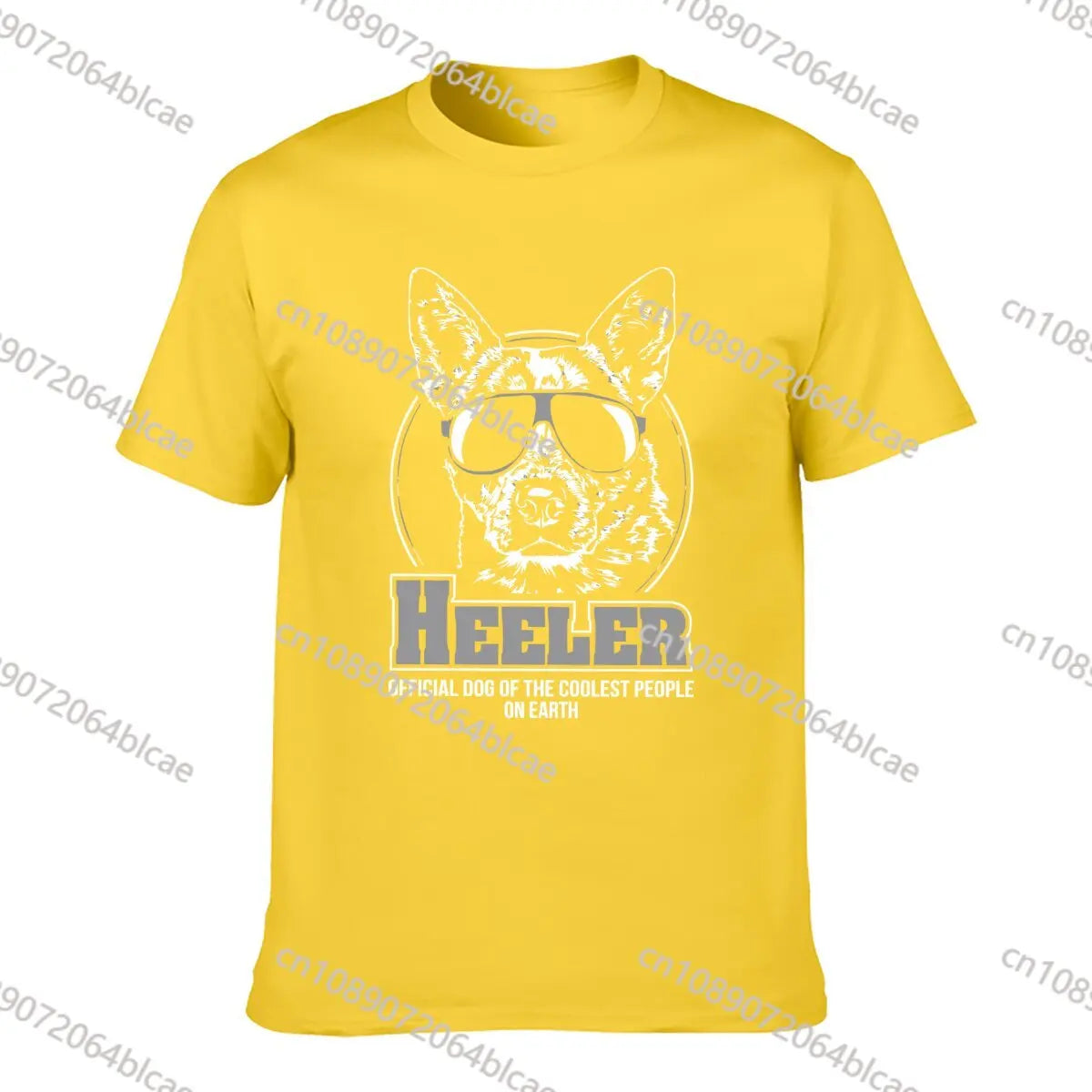 Funny Heeler Short Sleeve Shirt Dog Tee Gift Camisas Hombre Tops T Shirt Funny Printed Cotton Young T Shirts Camisa