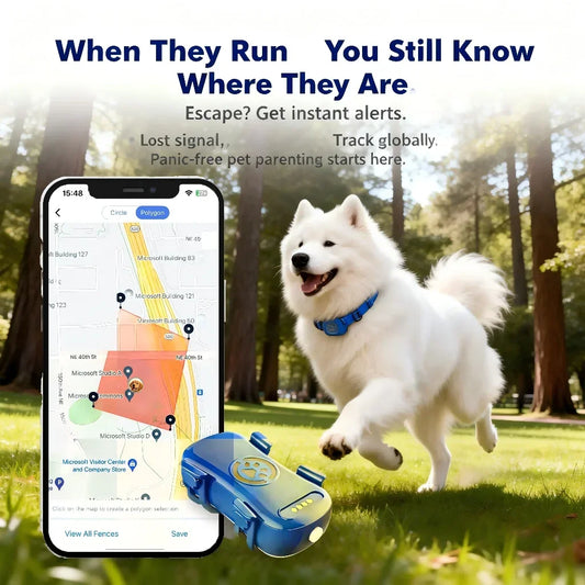 WanwayTech GP30 4G LTE Pet GPS Tracker - IP67 Waterproof