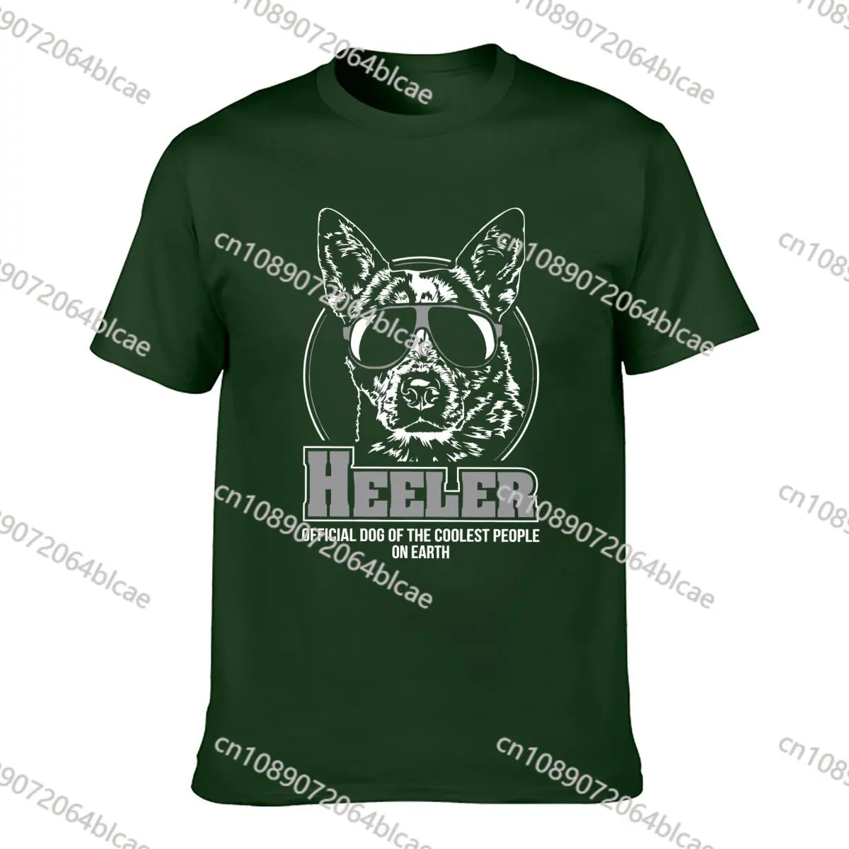 Funny Heeler Short Sleeve Shirt Dog Tee Gift Camisas Hombre Tops T Shirt Funny Printed Cotton Young T Shirts Camisa