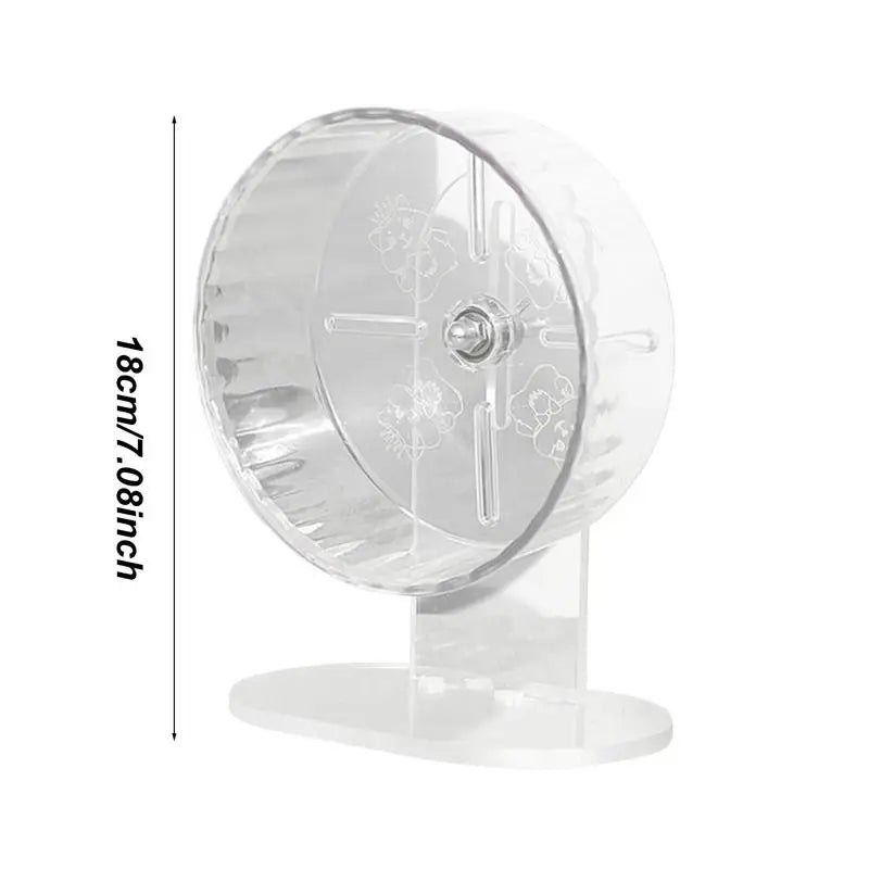 Silent Transparent Hamster Wheel - 7.1" Acrylic Exercise Wheel