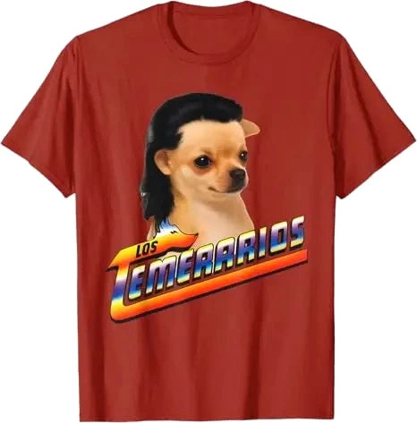 Los Temerarios Dog Funny T-Shirt Cute Y2k Dog Variation Brainrot Graphic Outfit Humorous Printed Tee Streetwear Clothing