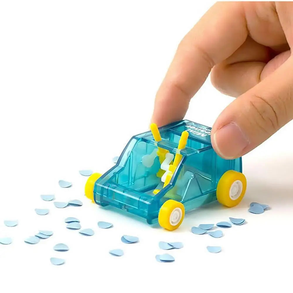 Cute Mini Car Table Dust Cleaning Trolley Keyboard Desktop Dust Cleaner Confetti Pencil Eraser Dust cleaner Desk Set Kids Toys