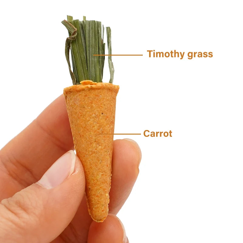 3pcs/6pcs Small Animal Rabbit Chew Toys For Bunny Hamster Treat Chew Toy Tooth Cleaning Molar Grinding Toys Natural Nutrient Toy