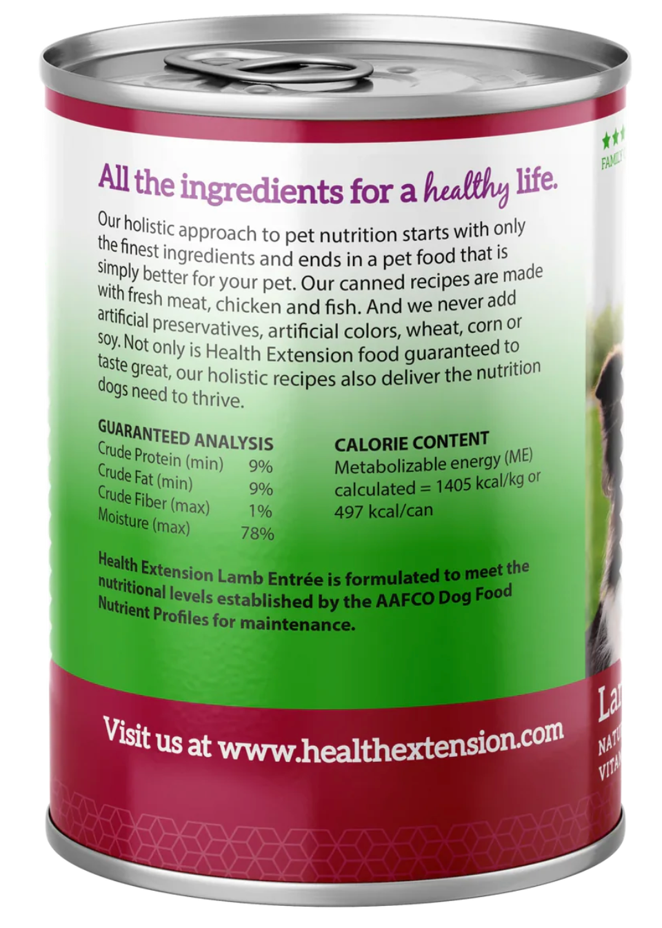 Health Extension All Life Stages Grain Free Lamb Entree Wet Dog Food (12.5oz)