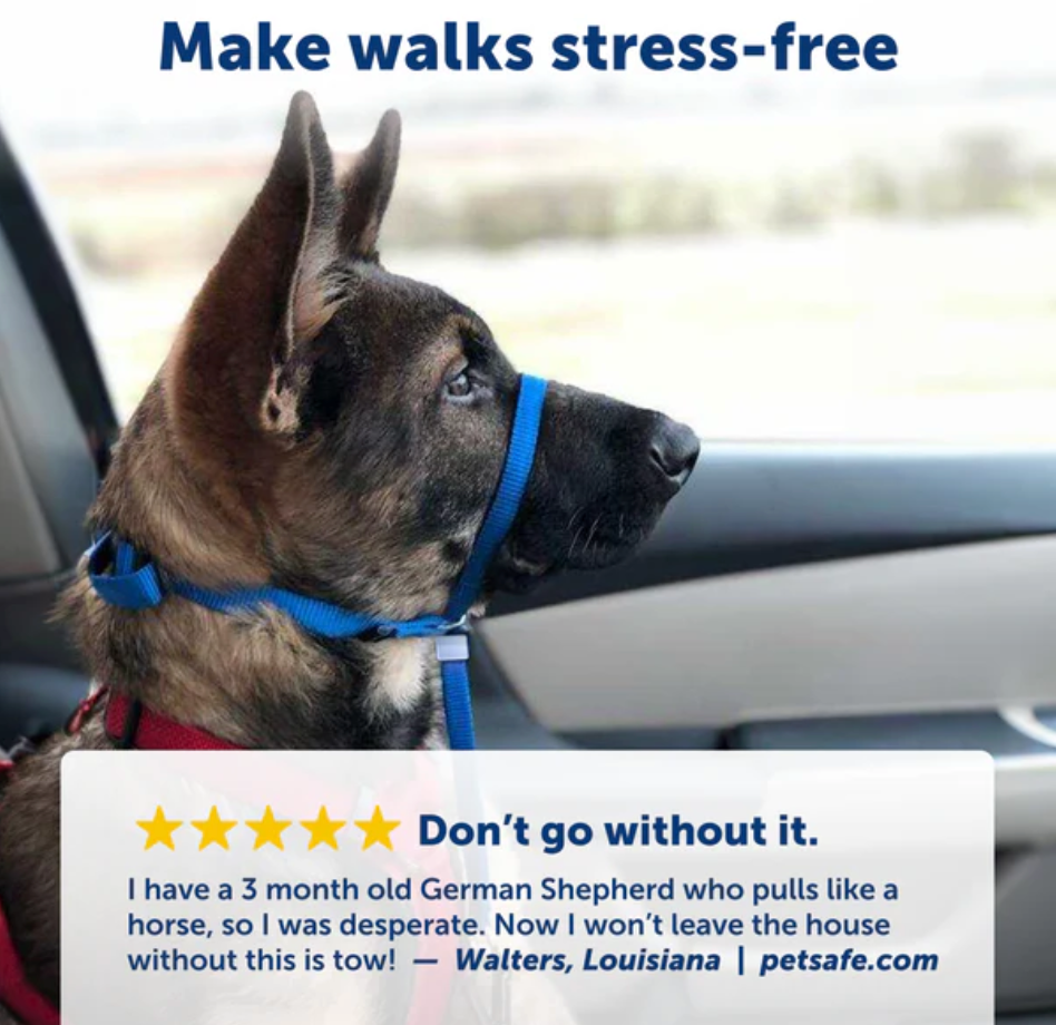 Petsafe Gentle Leader® Headcollar, No-Pull Dog Collar Black Medium