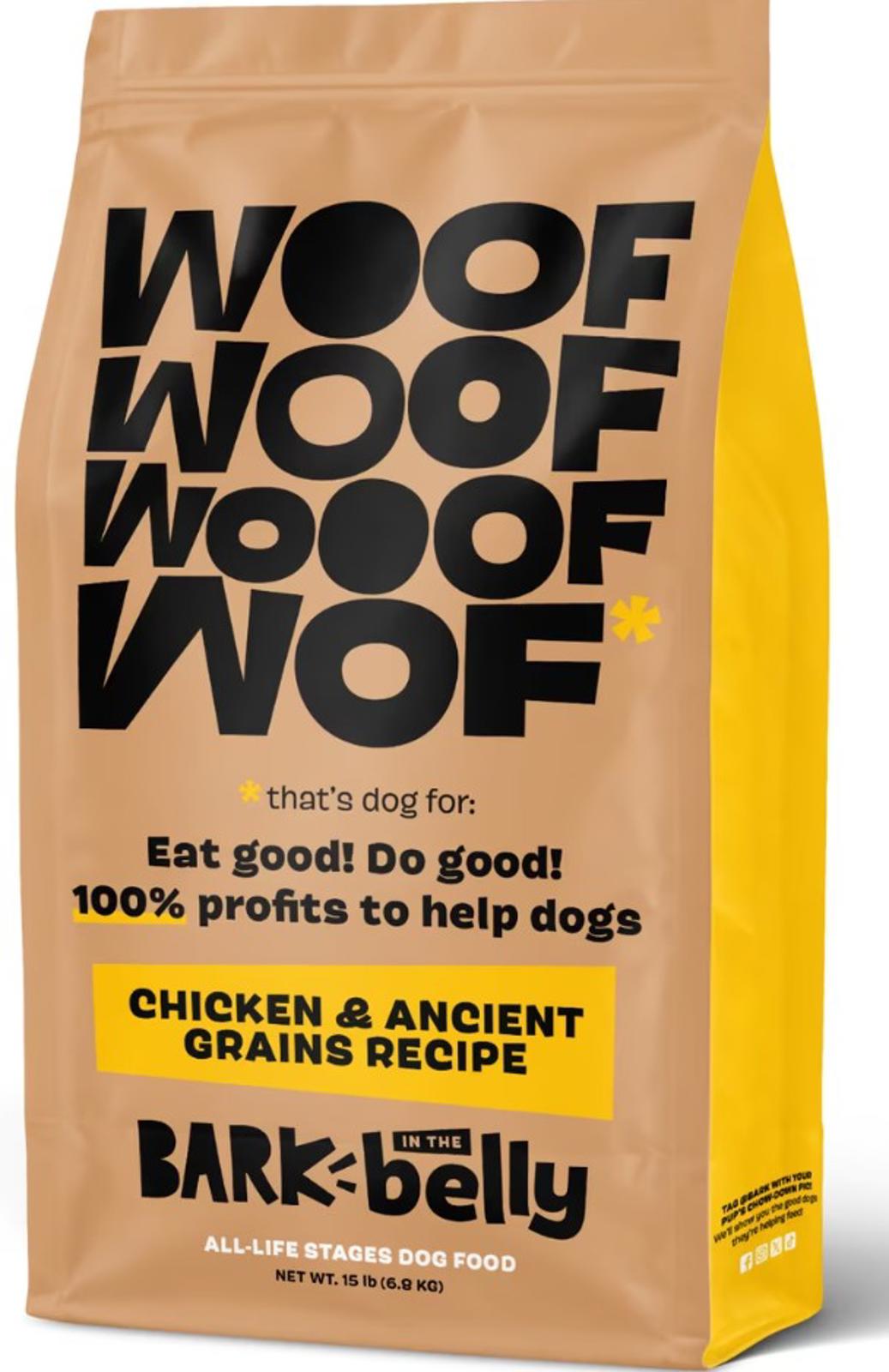Chicken & Ancient Grains -Bark in The Belly 15# (Pack of 1)