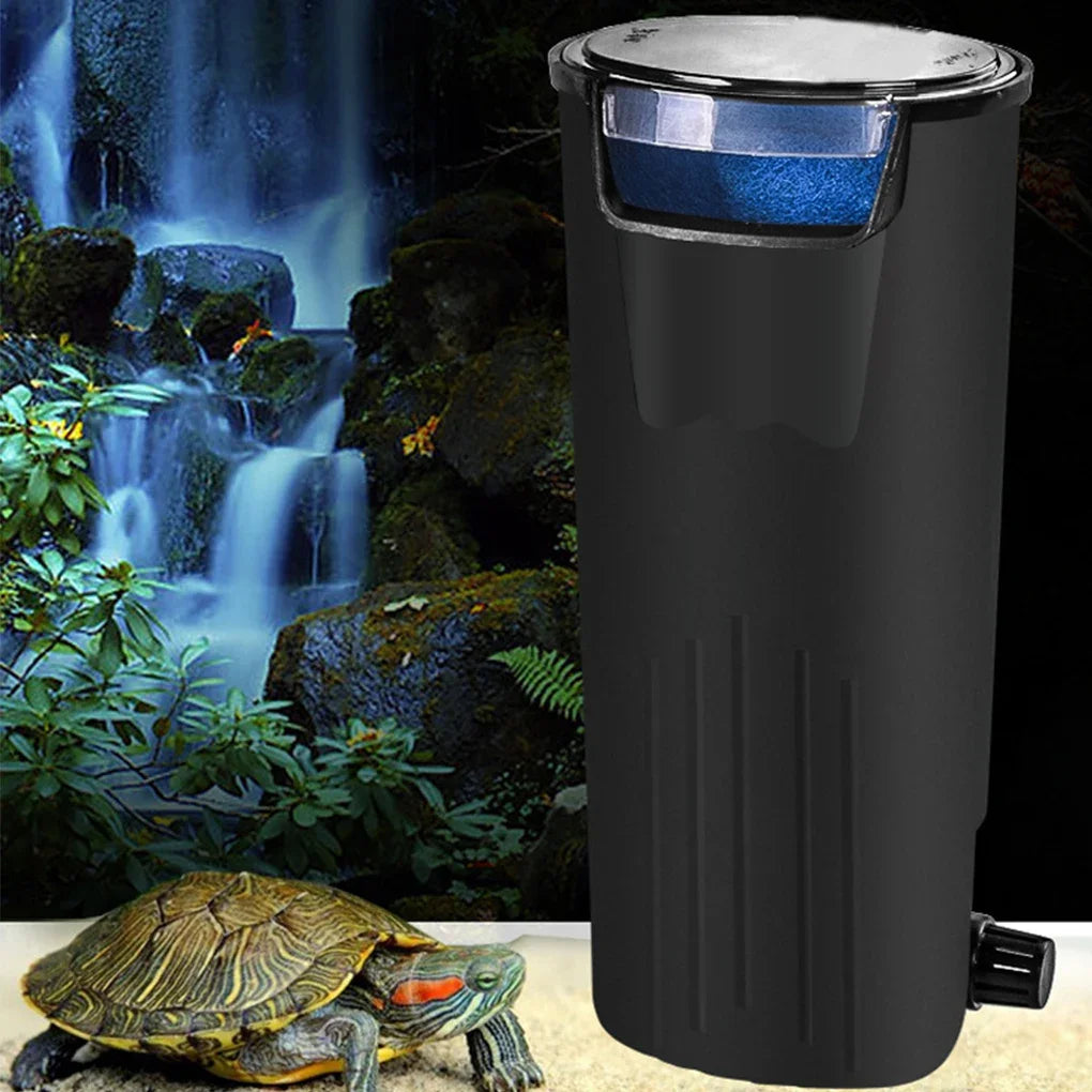 Aquarium Filter 5W Low Water Level Reptile Filter Suspended Waterfall Plastic Cleaning Water Pump Water Circulation Turtle