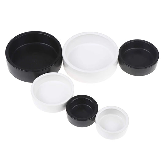 Reptile Food Ceramic Bowl Anti-Escape Ceramic Feeder Dish Reptile Water Bowl For Hermit Crab Gecko Chameleon Corn Snake