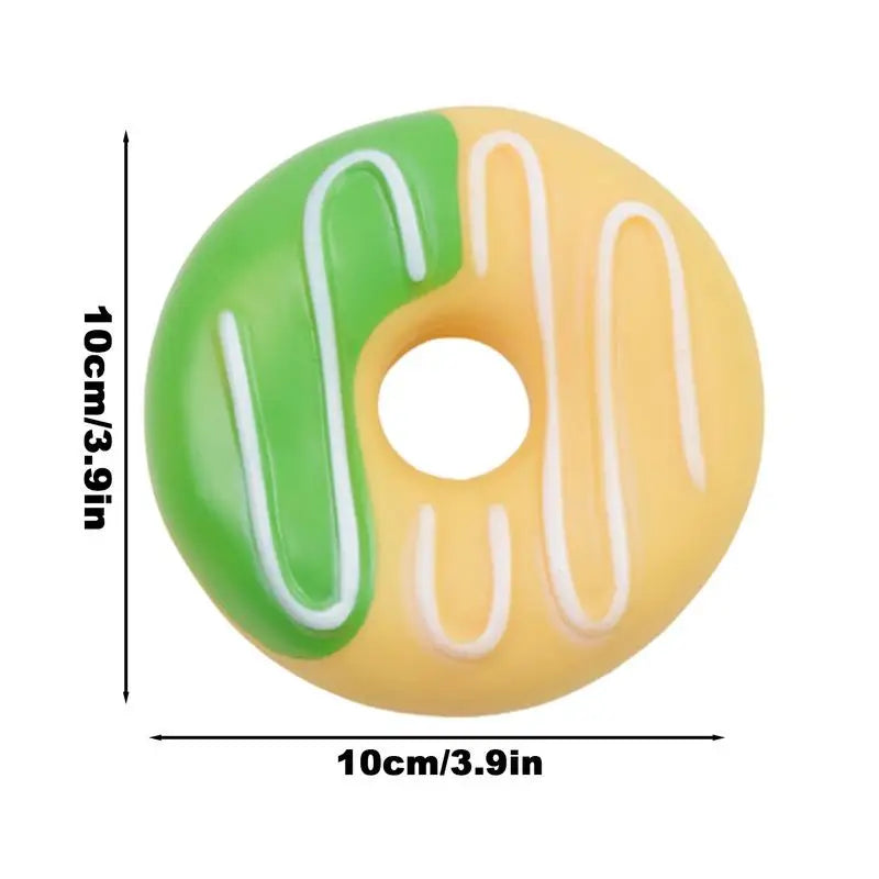 Durable Dog Squeak Chew Toys Donuts Ice Cream Burger Style Floatable On Water Training Outdoor Simulation Pet Chewer Toy