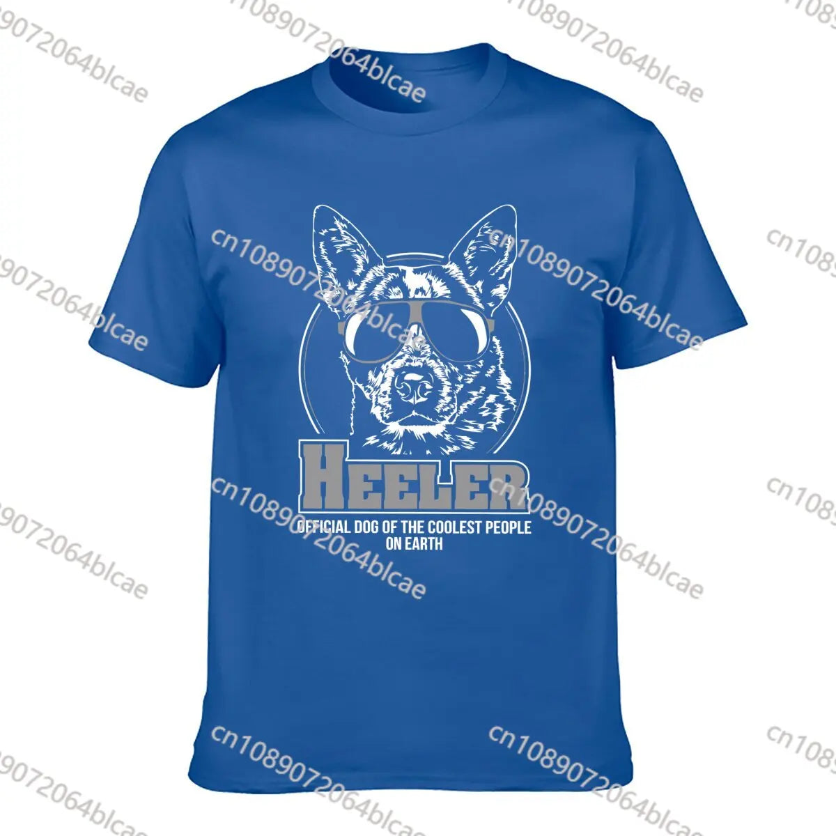 Funny Heeler Short Sleeve Shirt Dog Tee Gift Camisas Hombre Tops T Shirt Funny Printed Cotton Young T Shirts Camisa
