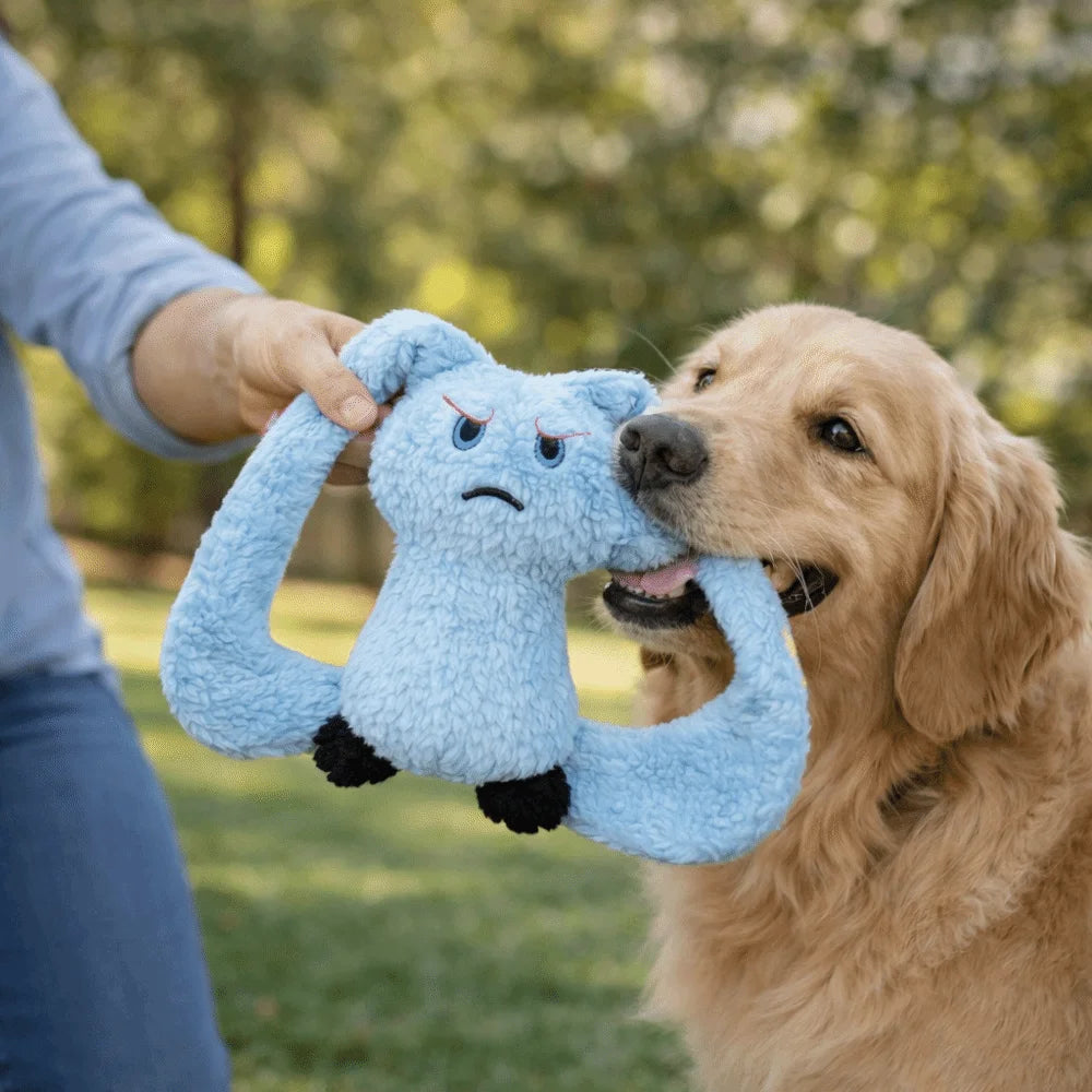 Long Eared Rabbits Pet Plush Toys Bite-Resistant Stuffed Animal Dog Chew Toys Tooth Cleaning Soft Squeaky Dog Toys