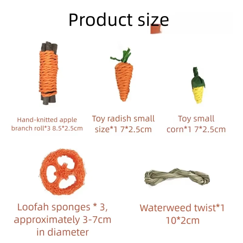 Toys for Rabbits Pets Pet Rabbit Guinea Pig Dragon Cat Fun Toy Hamster Rabbit Rabbit Tooth Grinding Set Pet Tooth Grinding Snack