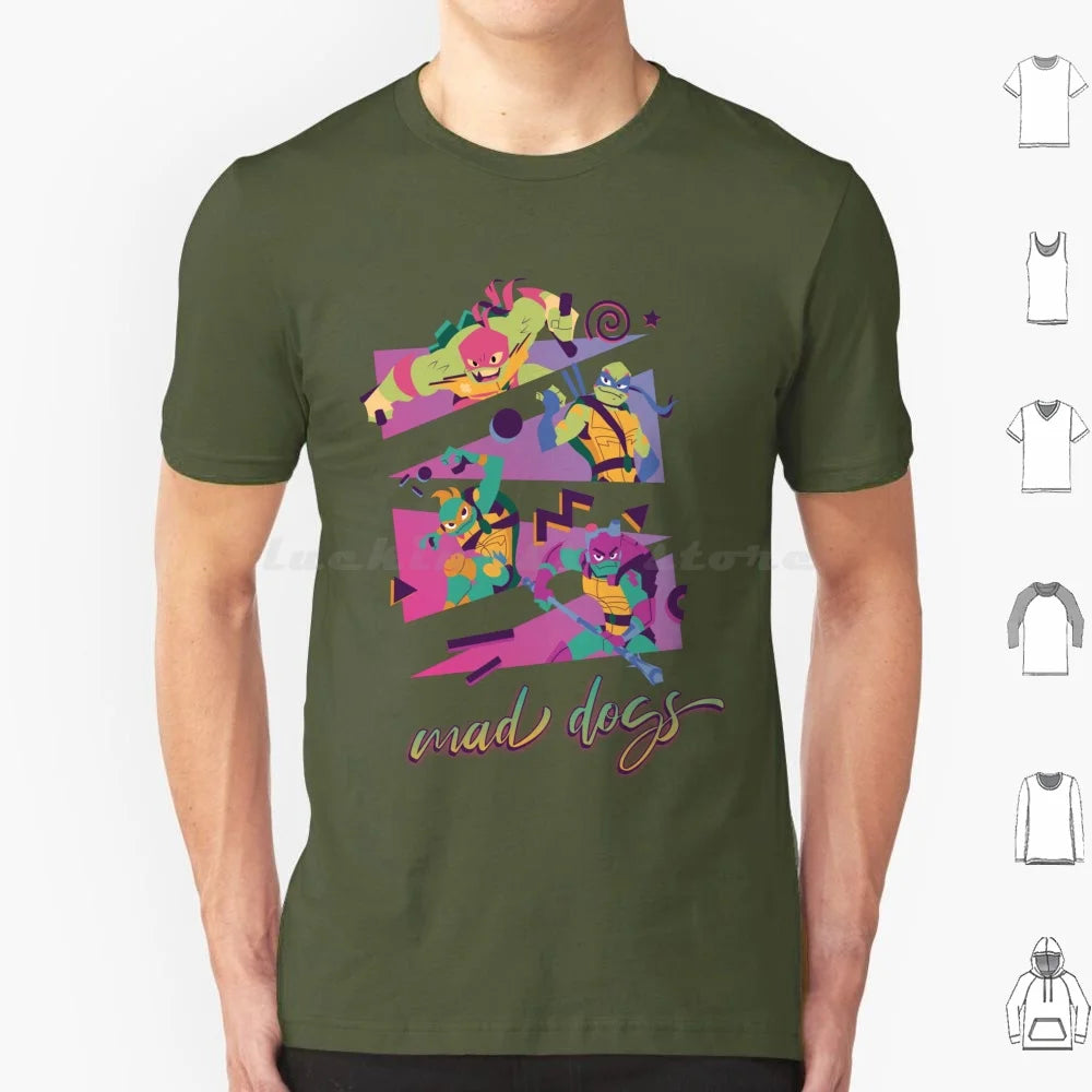 Mad Dogs T Shirt 6xl Cotton Cool Tee Rottmnt Turtle