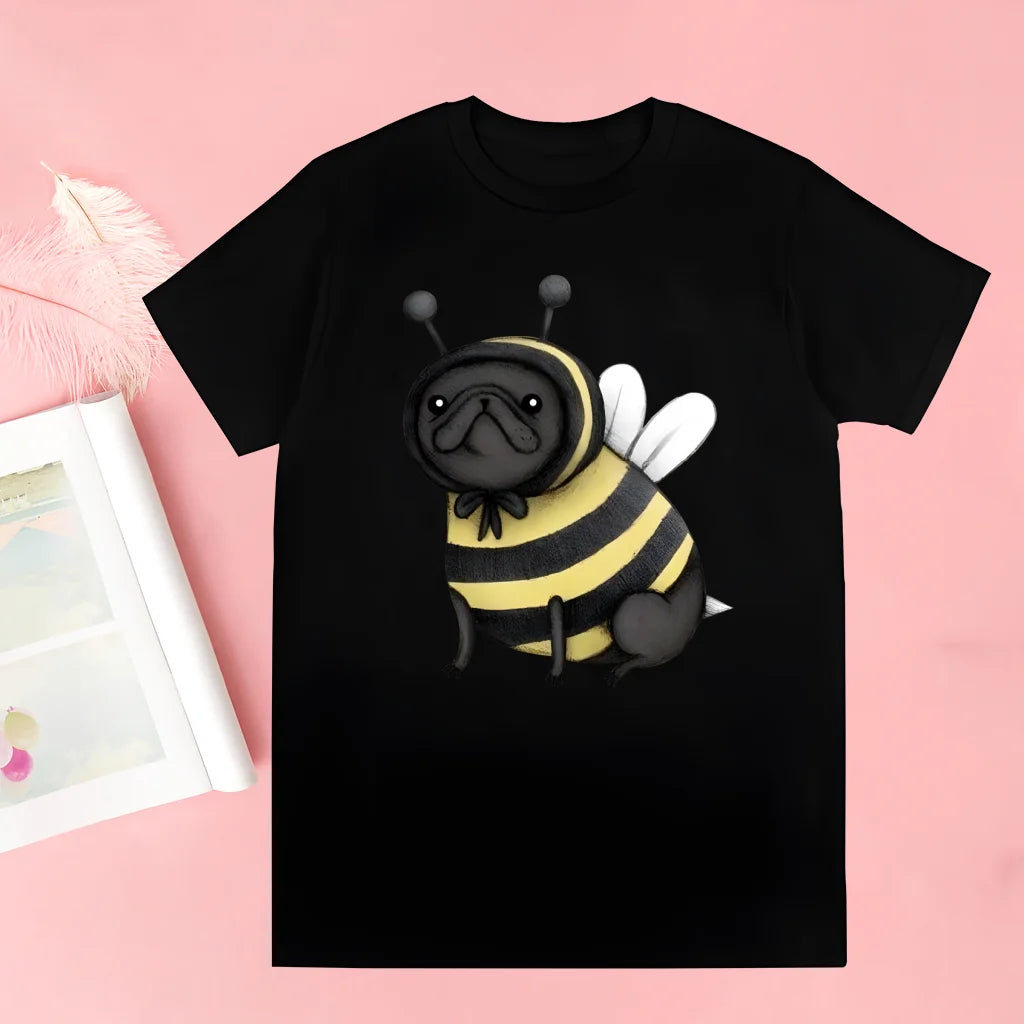 Pug Dog Animal Pet T Shirt Novelty Funny Vintage Crew Neck Men's T-Shirt Humor Women Top Tee Gift Humor Streetwear