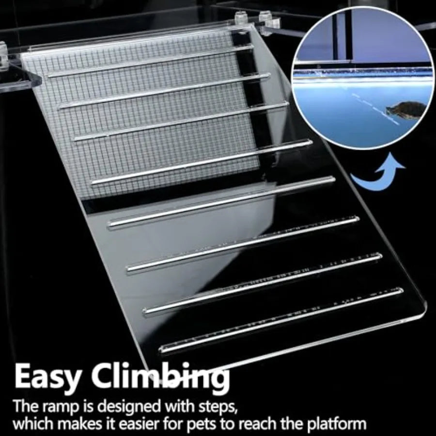 Turtle Topper Basking Platform for Aquatic Turtles 10/20/29/55 Gallon Tank Aquatic Reptile Ramp Dock Terrace Accessories