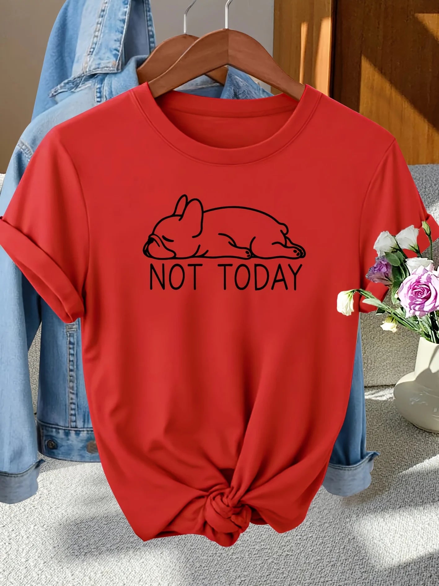 French Bulldog Print T-shirt Women's Harajuku Short Sleeve Casual Women's T-shirt Clothing Street Tops Tees Aesthetic Clothes