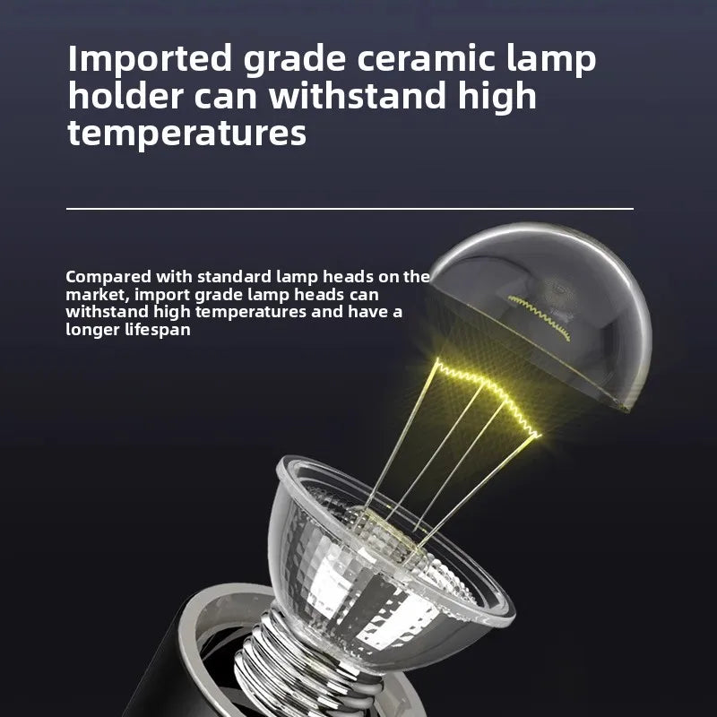 Reptile UVB Heating & Basking Light, Terrarium Insulation Lamp with Sterilization, Aquarium Sunlight Bulb for Reptile Tank