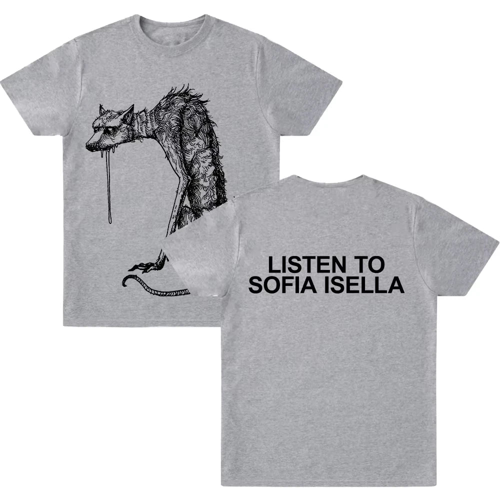 2026 The Dog T-Shirt Sofia Isella Cotton Tee Harajuku Casual Short Sleeve Womens Men Streetwear Crew Neck Tops Fashion Y2K