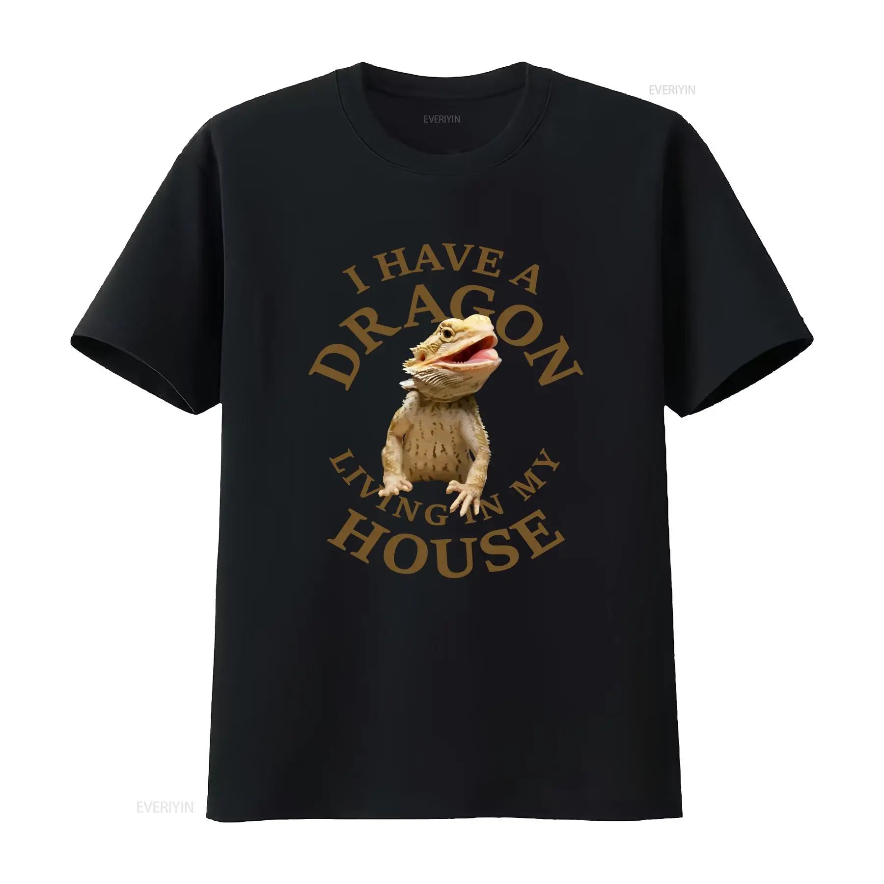 Bearded Dragon T Shirt Lizard Pet Reptile vintage Washed fashion Stretched homme Slightly Unisex streetwear Versatile