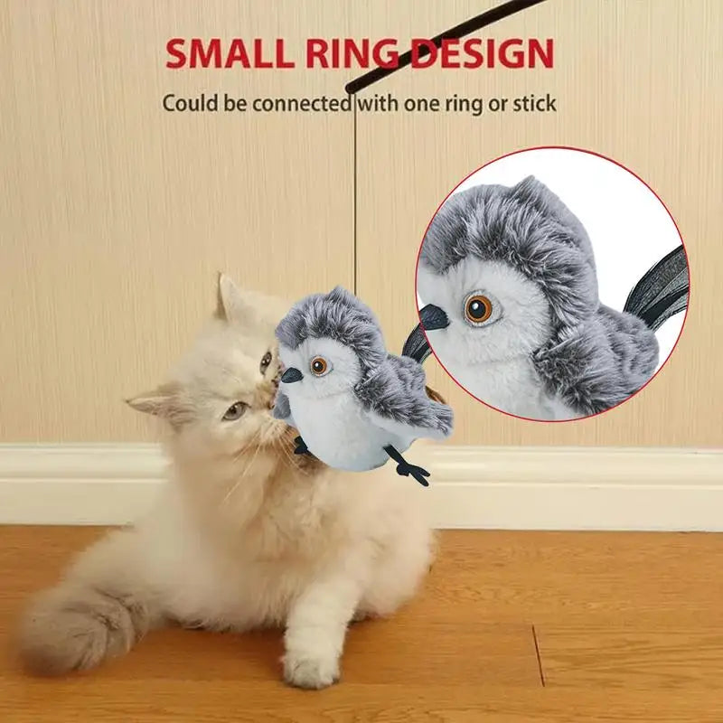 Flying Flapping Bird with Catnip Realistic Interactive Cat Feather Toys Soft and Cozy Kitten Toys Flapping Bird for All Breeds