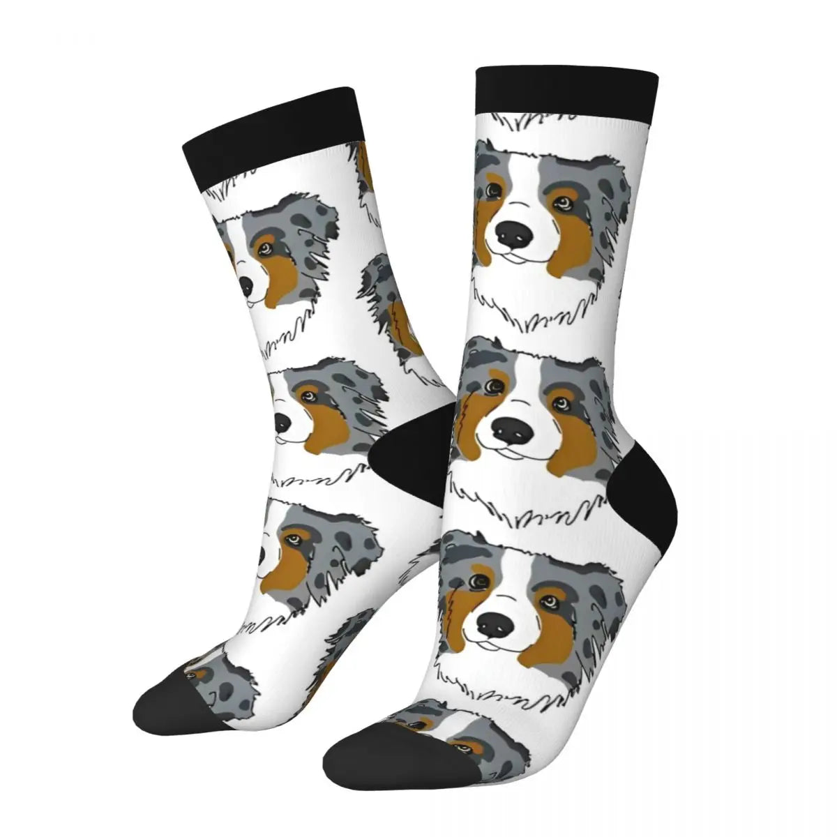 Men Socks Australian Shepherd Stockings Autumn Novelty Comfortable Socks Graphic Running Anti Slip Socks