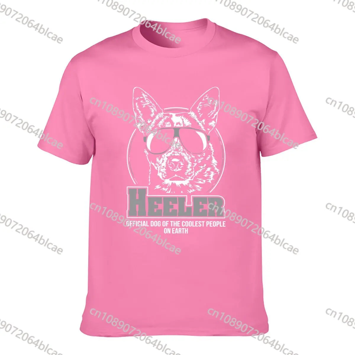 Funny Heeler Short Sleeve Shirt Dog Tee Gift Camisas Hombre Tops T Shirt Funny Printed Cotton Young T Shirts Camisa