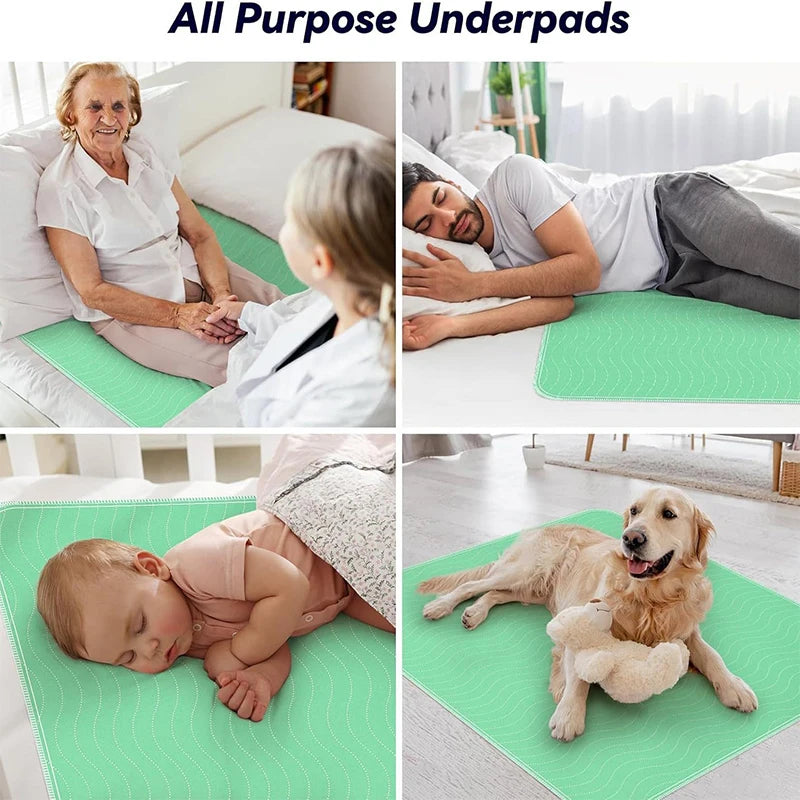 Pee Pads for Pet Extra Heavy Absorbency Washable Under Pads Quick Drying Nursing Pads Incontinence Bed Pads Reusable Washable