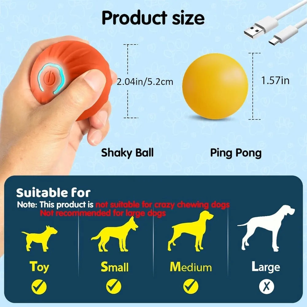 Pet Toy Ball with Tail Rope，Smart Automatic Pet Chase Ball Toy, Upgraded Speedy Tail Kitten Toy for Bored Indoor Adult Pets