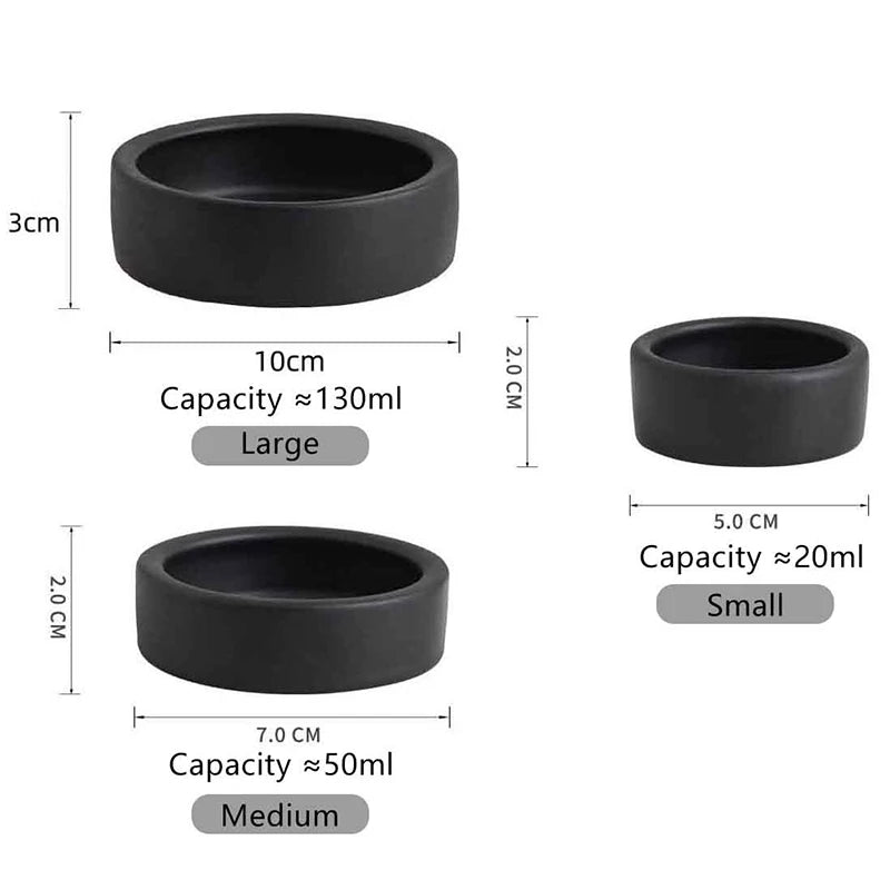 Reptile Food Ceramic Bowl Anti-Escape Ceramic Feeder Dish Reptile Water Bowl For Hermit Crab Gecko Chameleon Corn Snake