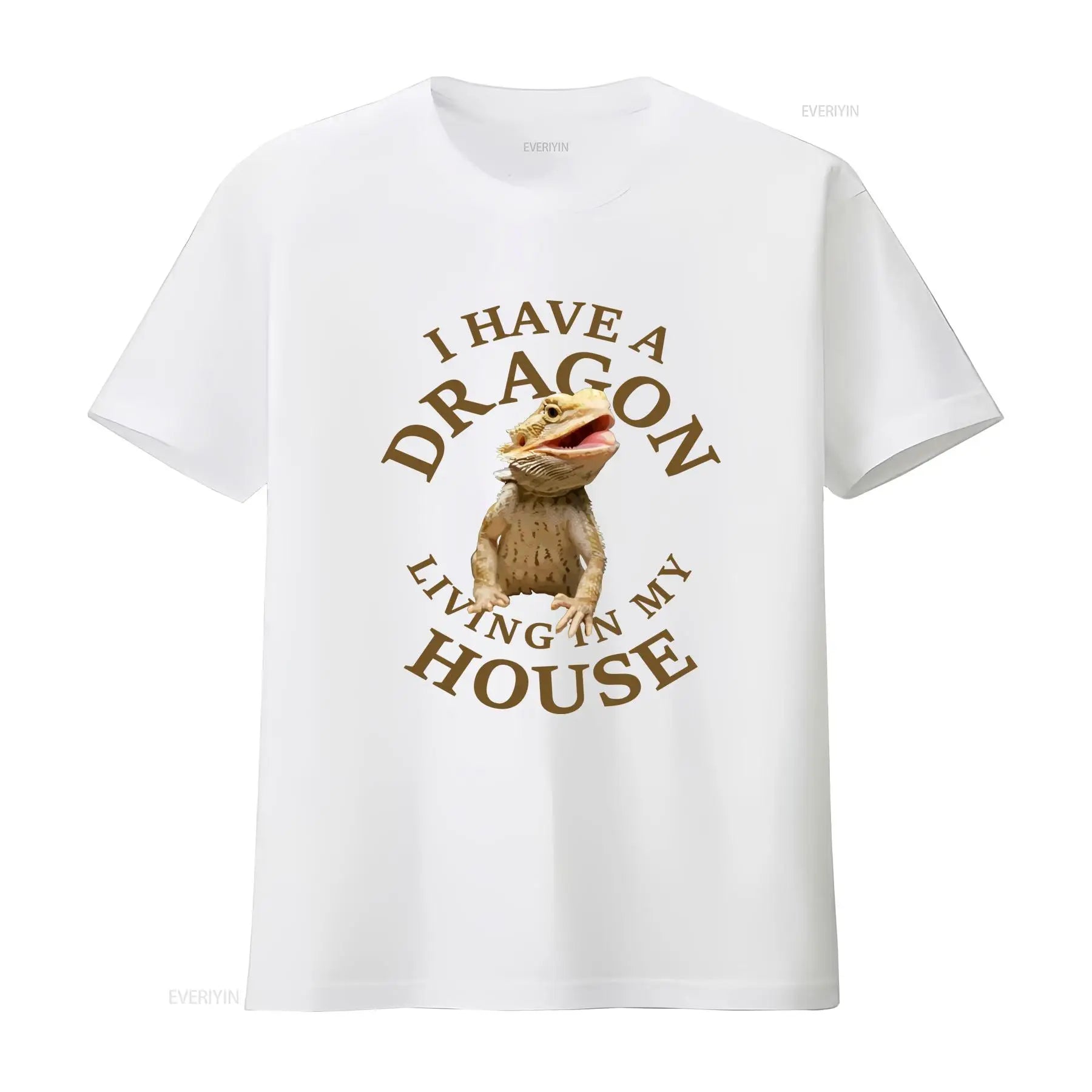 Bearded Dragon T Shirt Lizard Pet Reptile vintage Washed fashion Stretched homme Slightly Unisex streetwear Versatile