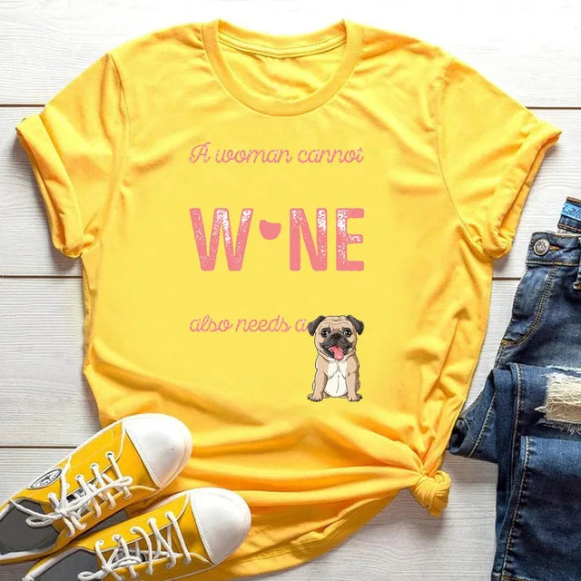 New Dog Animal Print T-shirt for Women, Labrador's Mood Day Gift Casual Top Aesthetic Clothes Tops Graphic T Shirts