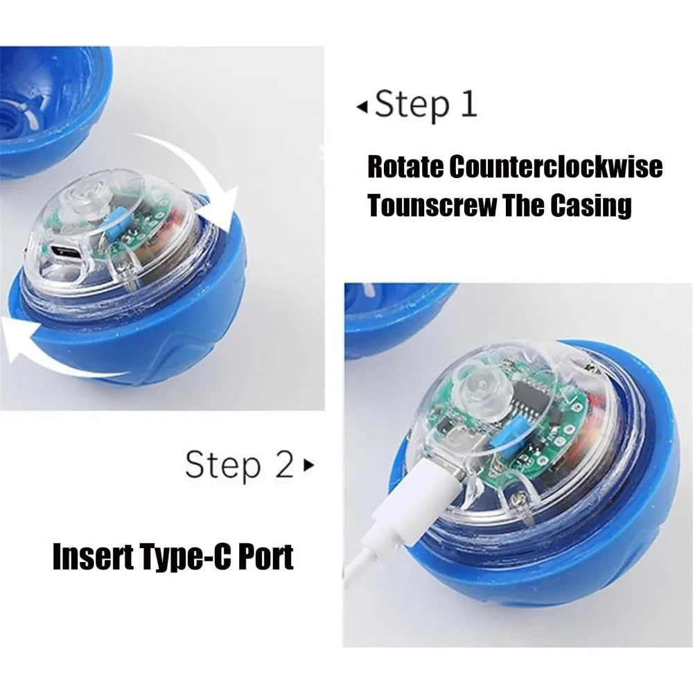 Pet Toy Ball with Tail Rope，Smart Automatic Pet Chase Ball Toy, Upgraded Speedy Tail Kitten Toy for Bored Indoor Adult Pets