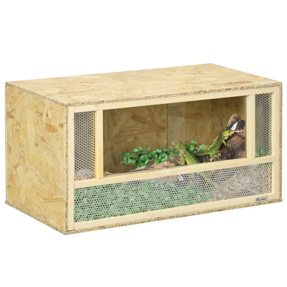 Wooden Reptile Terrarium for Chameleon, Lizard, Snake, Frog, Turtle