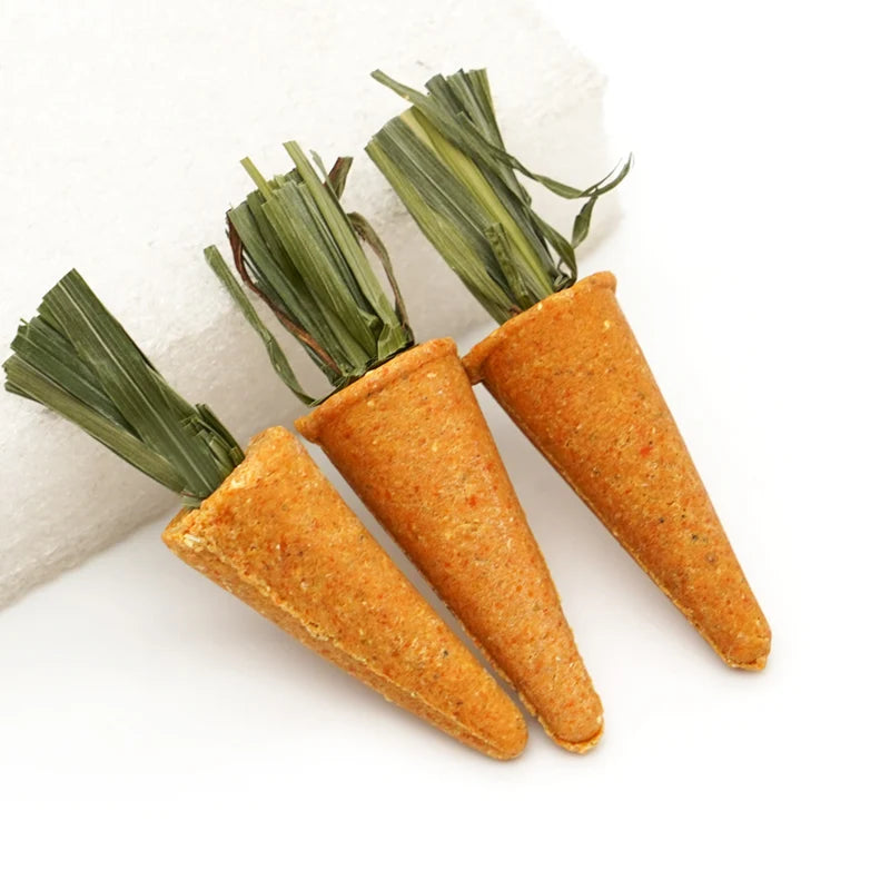 3pcs/6pcs Small Animal Rabbit Chew Toys For Bunny Hamster Treat Chew Toy Tooth Cleaning Molar Grinding Toys Natural Nutrient Toy