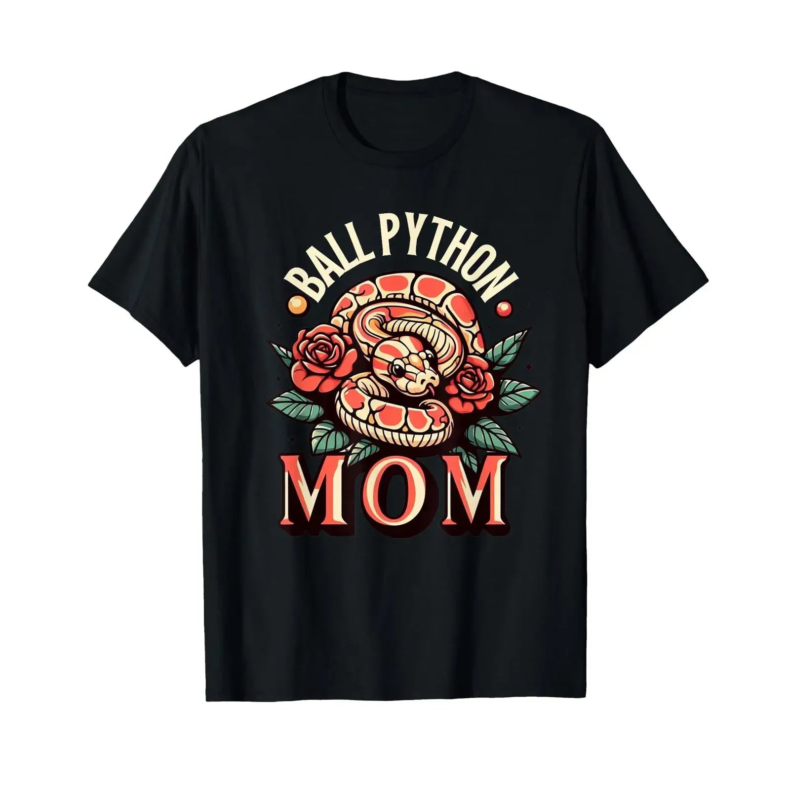 Ball Python Mom T Shirt Snake Reptile Herpetology vintage Washed fashion Comfortable homme Slightly Unisex streetwear