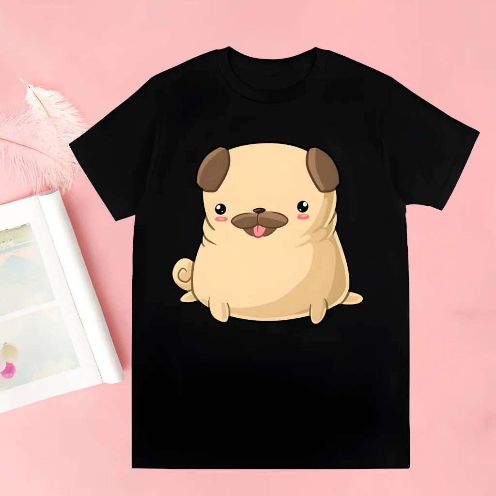 Pug Dog Animal Pet T Shirt Novelty Funny Vintage Crew Neck Men's T-Shirt Humor Women Top Tee Gift Humor Streetwear
