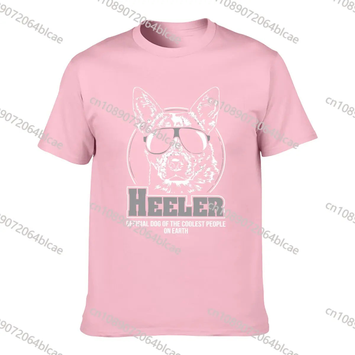 Funny Heeler Short Sleeve Shirt Dog Tee Gift Camisas Hombre Tops T Shirt Funny Printed Cotton Young T Shirts Camisa