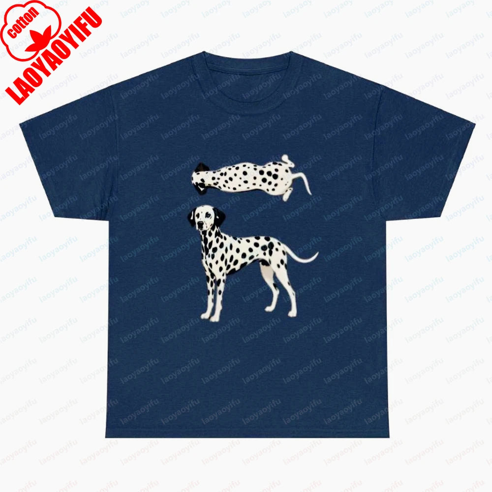 Dalmatian Pet Cotton Tee Dog Lover Vintage Classic Fashion Streetwear Dog Dad Lovely Summer Outdoors Breathable Men's Clothing